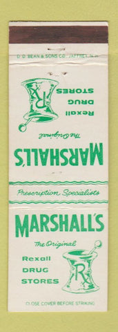 Matchbook Cover - Marshall's Drug Stores WEAR DD Bean