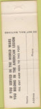 Matchbook Cover - Matchbook Cover American Legion Newport Beach CA