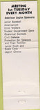 Matchbook Cover - Matchbook Cover American Legion Sioux Falls SD WEAR