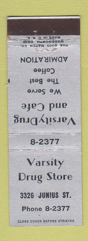 Matchbook Cover - Varsity Drug Store Cafe Dallas? TX