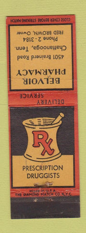 Matchbook Cover - Belvoir Drug Store Chattanooga TN WEAR
