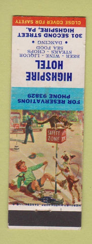 Matchbook Cover - Highspire Hotel PA WEAR