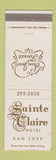 Matchbook Cover - Sainte Claire Hotel San Jose CA WEAR