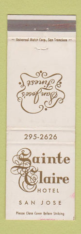 Matchbook Cover - Sainte Claire Hotel San Jose CA WEAR