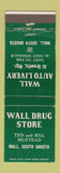 Matchbook Cover - Wall Drug Store SD WEAR