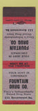 Matchbook Cover - Fountain Drug Company Cincinnati OH