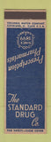 Matchbook Cover - Standard Drug Company
