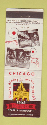 Matchbook Cover - Eitel Old Heidelberg Chicago IL