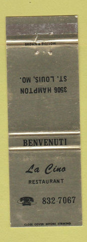 Matchbook Cover - La Cino Restaurant St Louis MO WEAR