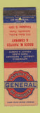 Matchbook Cover - General Insurance Roger Painter Jacksonville FL WEAR