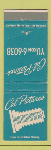 Matchbook Cover - Cal Pictures Photographers San Francisco Hollywood CA