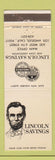 Matchbook Cover - Lincoln Savings Los Angeles CA Abraham