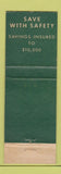 Matchbook Cover - Lincoln Savings Cleveland OH Abraham