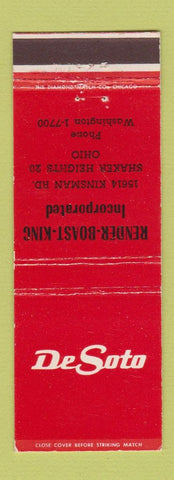 Matchbook Cover - DeSoto Render Boast King Shaker Heights OH