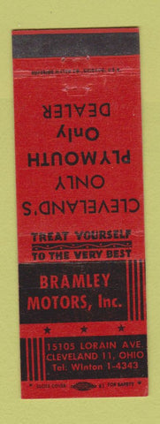 Matchbook Cover - Bramley Motors Plymouth Cleveland OH
