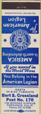 Matchbook Cover - Matchbook Cover American Legion Torrance CA