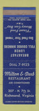Matchbook Cover - Milton Deeb Restaurant Richmond VA