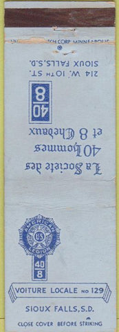 Matchbook Cover - Matchbook Cover American Legion Sioux Falls SD