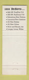 Matchbook Cover - DeSoto Cars Northeastland Motor Fort Fairfield ME