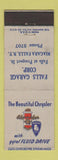 Matchbook Cover - Falls Garage Chrysler Plymouth Niagara Falls NY