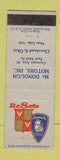 Matchbook Cover - McDonough Motors Plymouth DeSoto Cleveland OH