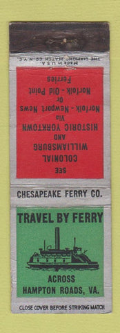 Matchbook Cover - Ferry Hampton Roads VA Chesapeake Ferry WEAR