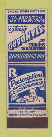Matchbook Cover - Standard Drug Roanoke VA