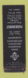 Matchbook Cover - Parkhurst Cottages motel Luray VA MERCHANTS WORN