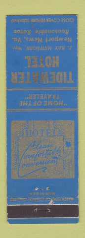 Matchbook Cover - Tidewater Hotel Newport News VA