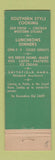 Matchbook Cover - Wright's Town House Richmond VA