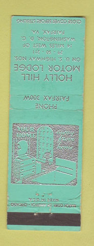 Matchbook Cover - Holly Hill Motor Lodge Fairfax VA WEAR