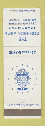 Matchbook Cover - Dominion Arms Apartment Arlington VA WEAR
