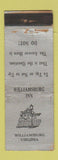 Matchbook Cover - Williamsburg Inn VA WORN