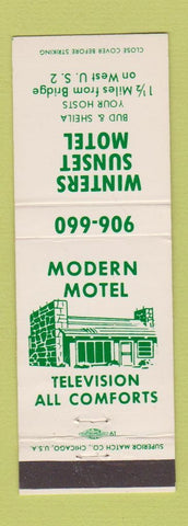 Matchbook Cover - Winter Sunset Motel
