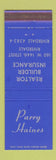 Matchbook Cover - Parry Haines Real Estate Insurance Riverdale IL WEAR