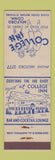 Matchbook Cover - College Inn Milford CT