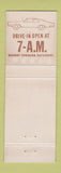 Matchbook Cover - Old Second National Bank Aurora IL owl WEAR