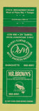 Matchbook Cover - Mr Brown's Restaurant Tempe AZ Posh Parrot