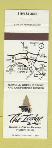 Matchbook Cover - The Lodge Huron OH Sawmill Creek Resort #1