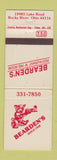 Matchbook Cover - Bearden's Restaurant Rocky River OH WEAR