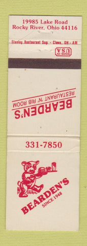 Matchbook Cover - Bearden's Restaurant Rocky River OH WEAR