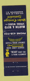 Matchbook Cover - Martin and Boyd Spring Works Washington DC WORN