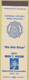 Matchbook Cover - Matchbook Cover American Legion Hugh Wilson Commander 1974