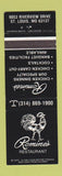 Matchbook Cover - Romine's Restaurant ST Louis MO chicken
