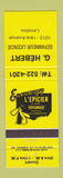 Matchbook Cover - G Hebert Restaurant Limoilou QC