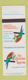 Matchbook Cover - Las Casuelas Nuevas Rancho Marage CA parrot