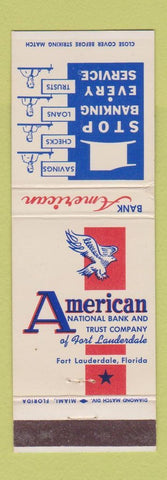 Matchbook Cover - American National Bank and Trust Fort Lauderdale FL