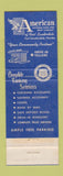 Matchbook Cover - American National Bank and Trust Fort Lauderdale FL
