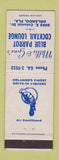 Matchbook Cover - Millie & Gene's Blue Parrot Orlando FL