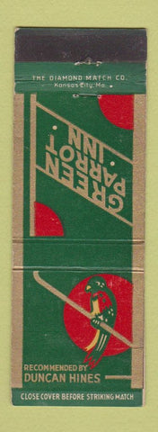 Matchbook Cover - Green Parrot Inn Kansas City MO Kirkwood MO